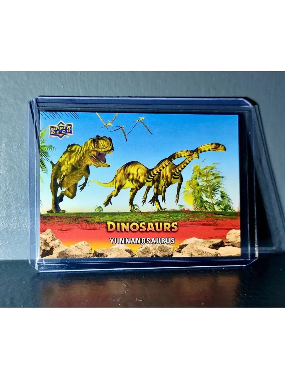 2015 Upper Deck Dinosaurs Yunnanosaurus Extinction Red Parallel #87 Card